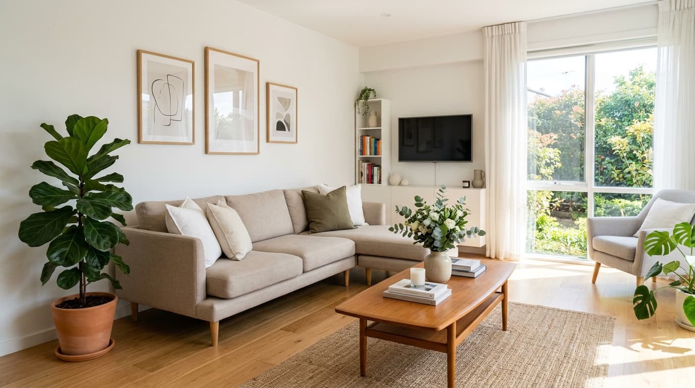 Spotless After Cleaning Living Room
